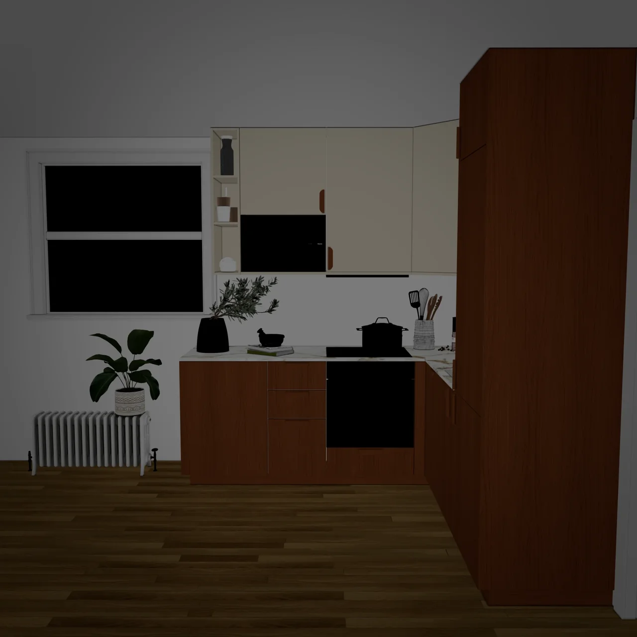 Original kitchen render